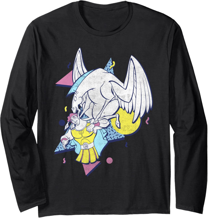 Disney Hercules Pegasus And Hercules 90's Style Portrait Langarmshirt
