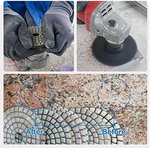 HIGHDRIL Trocken Diamant Polierscheibe - 8 Stk. #800 Diamant Polier Auflagen für Granit Stein Marmor