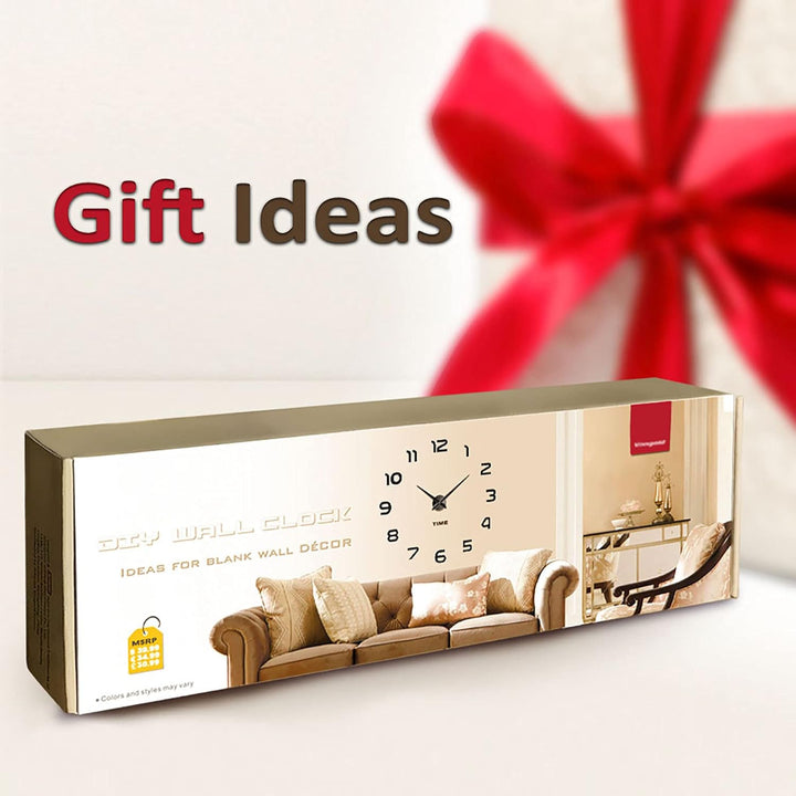 Mintime Mute DIY rahmenlose grosse Wanduhr arabische Ziffern 3D Spiegel Aufkleber Home Office Dekora