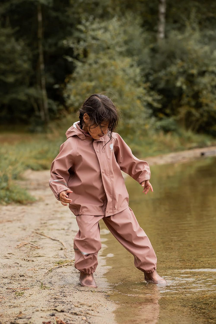 Celavi Unisex Basic Rainwear Set-Solid Pu Regenjacke, Brown