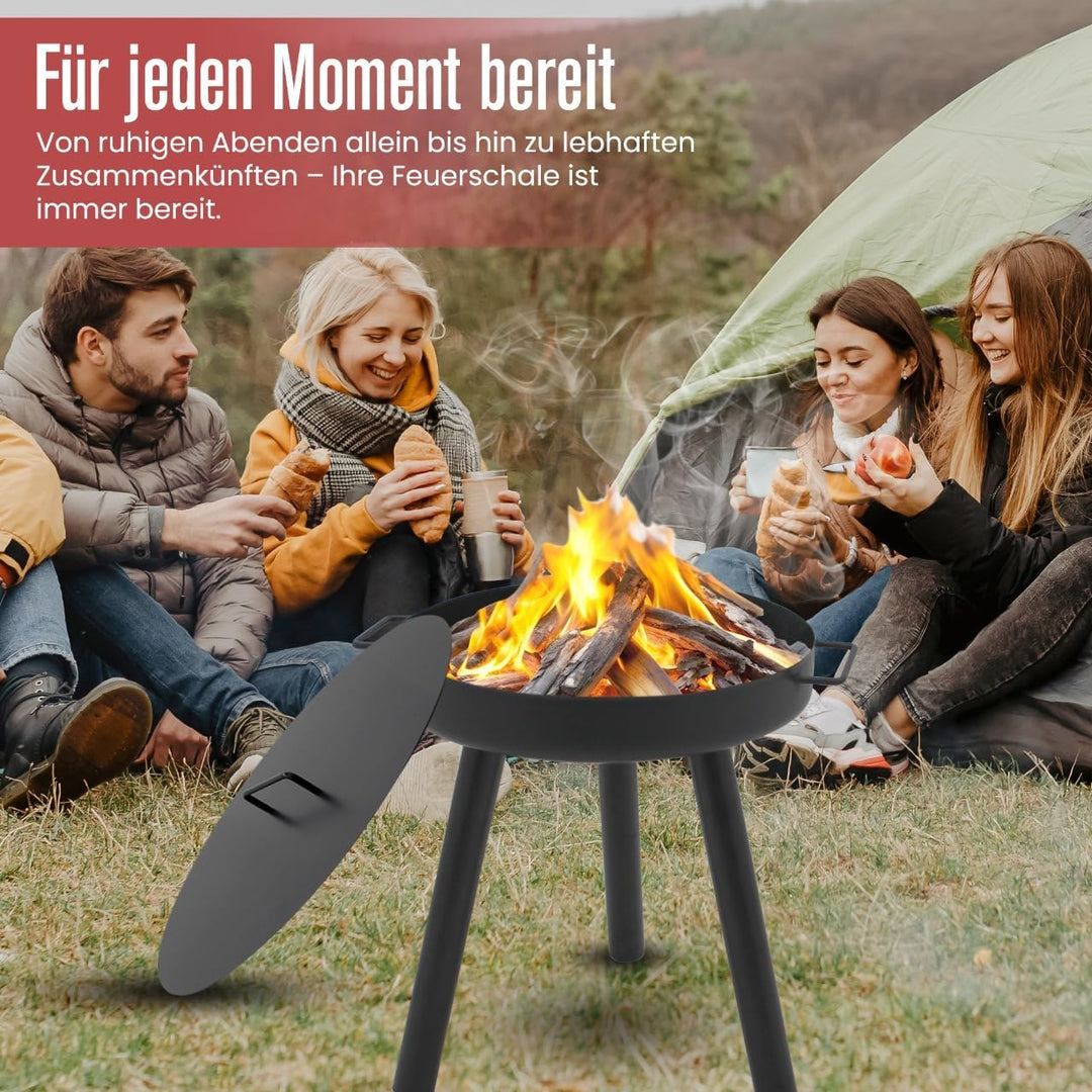 Abdeckung passend für Feuerschale Ø 60 cm, Abdeckung für Feuerstelle für den Garten, Terrasse und Ba