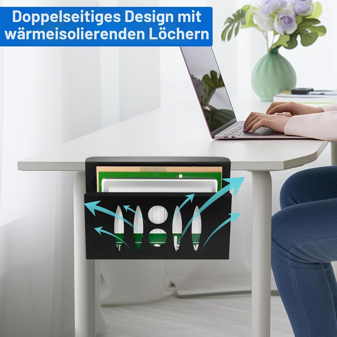 HAQIUHETO schubladen Organizer Laptop Stand Notebook ständer,Aus Stahl,kein Bohren erforderlich Zijs