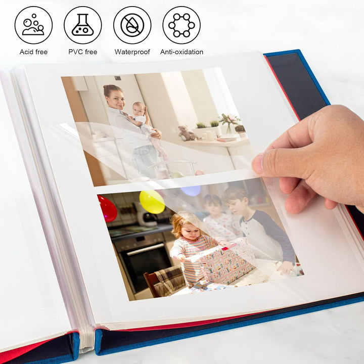 AIOR Selbstklebende 10x15 Fotoalbum Einkleben und zum Selbstgestalten Gross Leinen Fotoalben mit 40