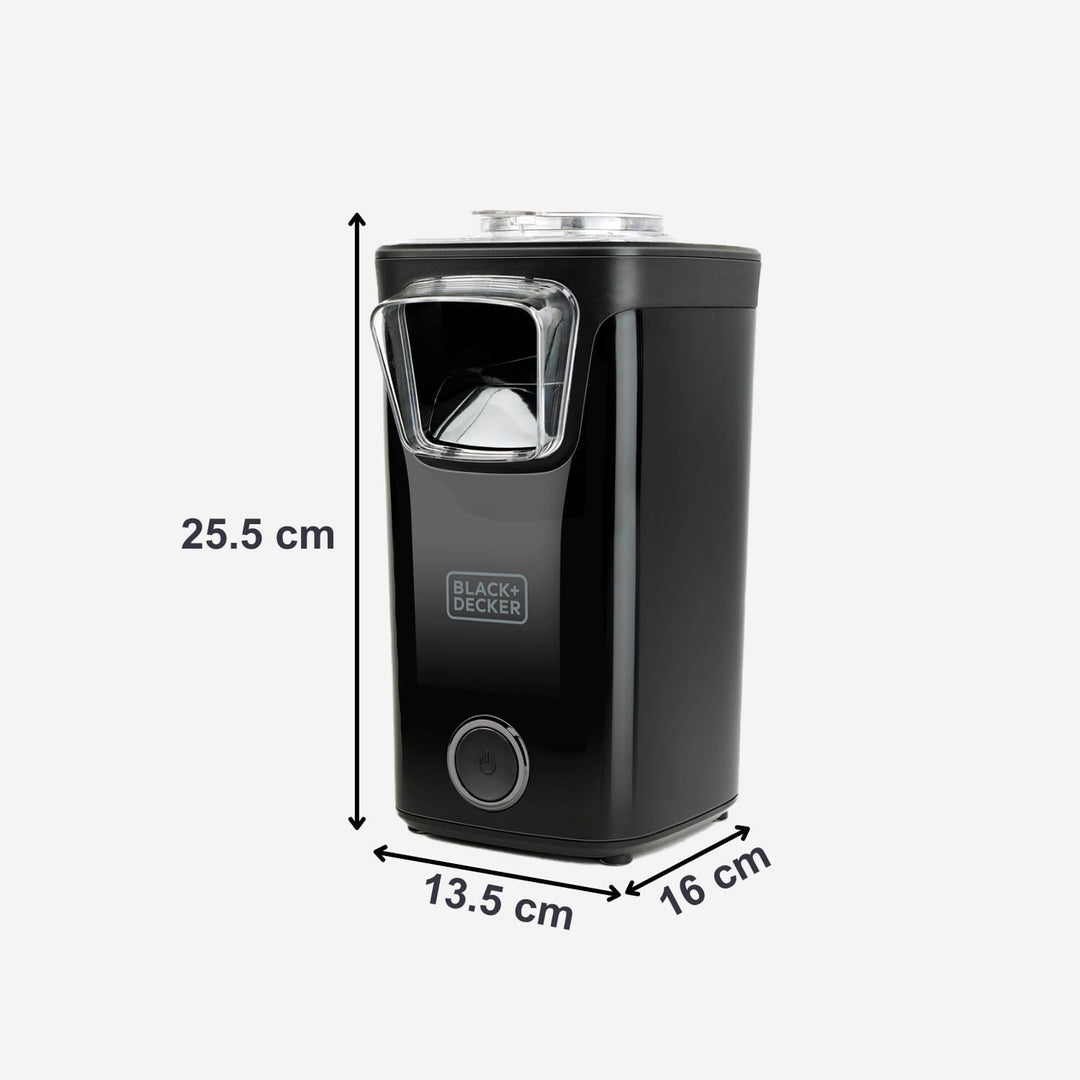 BLACK + DECKER BXPC1100E - Popcorn-Maker, 1100W, ölfreier Popcorn-Maker, kompaktes Format, schnell f