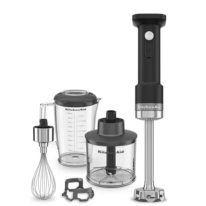 KitchenAid Kabelloser Stabmixer - Go Cordless - 1L BPA-freier Becher - Schneebesen und Zerkleinerer