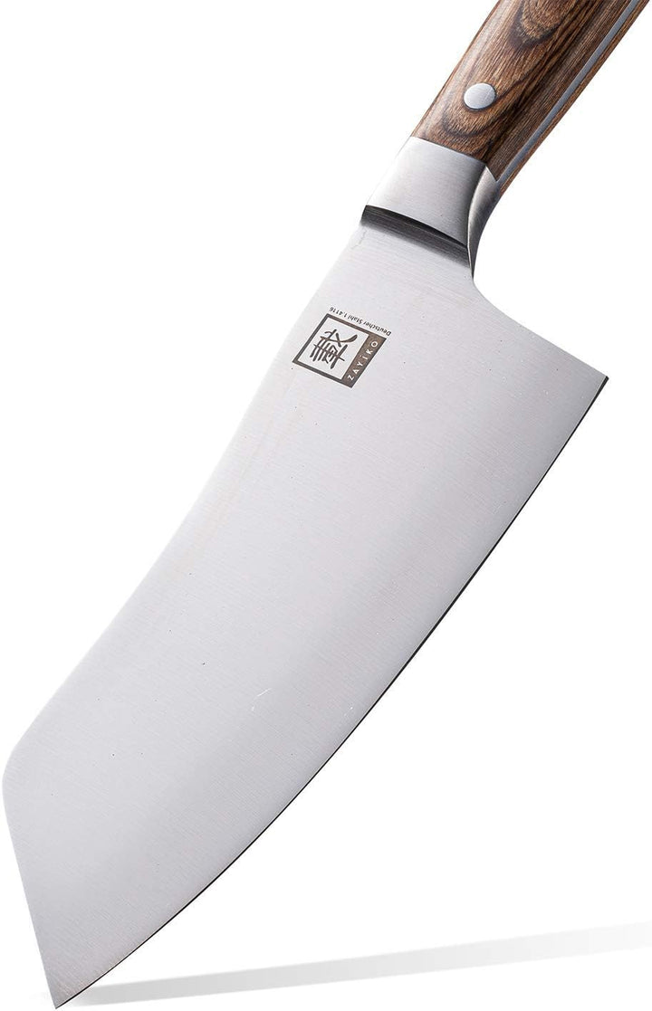 zayiko Hackmesser 19,00 cm Klinge I Scharfes Küchenmesser und Profi Kochmesser aus deutschem Stahl m