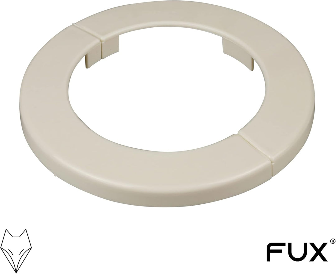 FUX 6 Stück Einzel Heizungsrohr Rosette, grosser Aussen-Ø 65mm, Innen-Ø 10mm - 43mm, Heizung, Rohrab