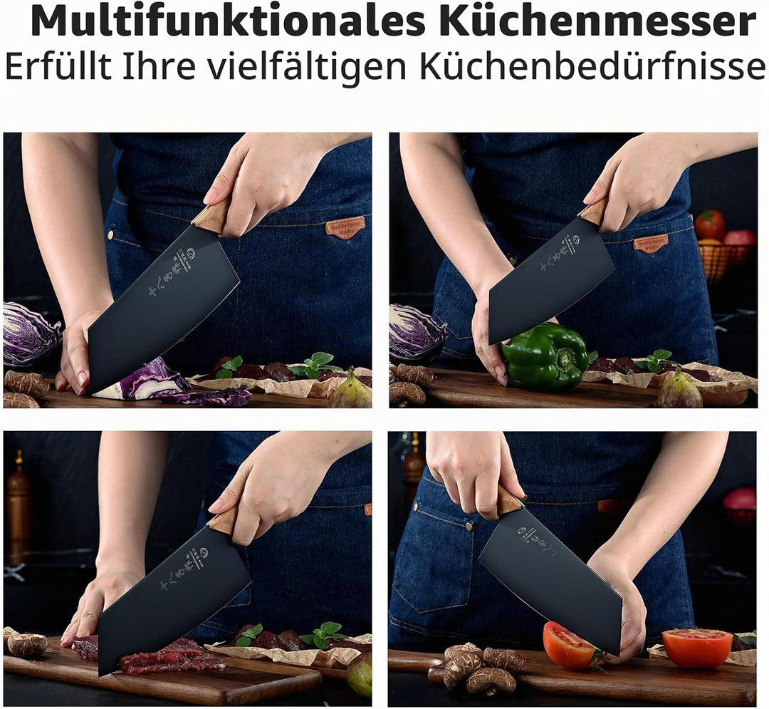 SHI BA ZI ZUO Küchen Messer Professionelles Küchenmesser Gemüsemesser für Müheloses,Kochmesser aus E