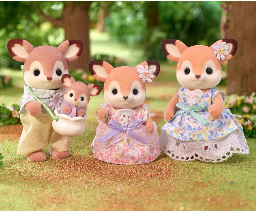 Sylvanian Families 5799 REH Familie, Tierfiguren Wald, Spielzeug für Kinder ab 3 Jahren