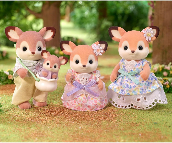 Sylvanian Families 5799 REH Familie, Tierfiguren Wald, Spielzeug für Kinder ab 3 Jahren
