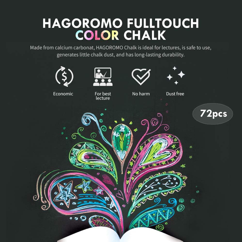 Hagoromo Fulltouch-5-Farben-Mix-Kreide 1 Kasten (72pcs) mehrfarbig 5 Farbmischung, 5 Farbmischung