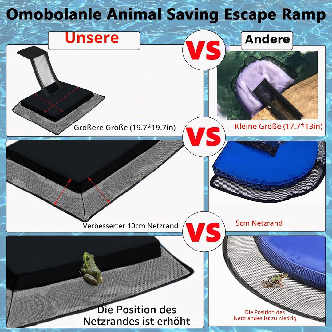Omobolanle Tierrettende Fluchtrampe Schwimmhilfe für Schwimmbad Tierfluchtrampe Rettung Kleintiere b