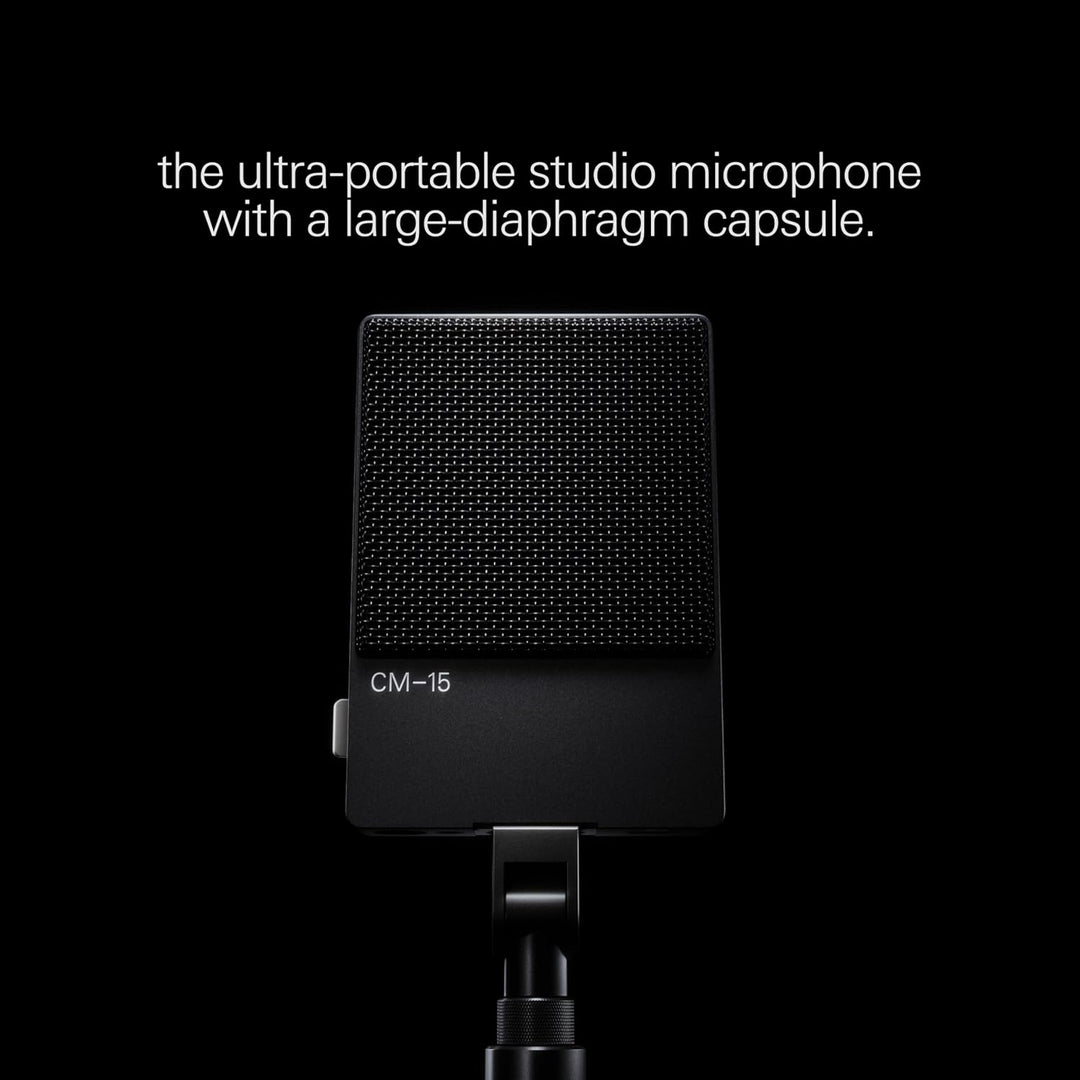Teenage Engineering CM-15 Tragbares Studio-Kondensatormikrofon mit USB-C Audio und Laden, 3,5 mm Min