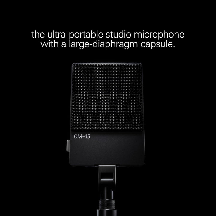 Teenage Engineering CM-15 Tragbares Studio-Kondensatormikrofon mit USB-C Audio und Laden, 3,5 mm Min