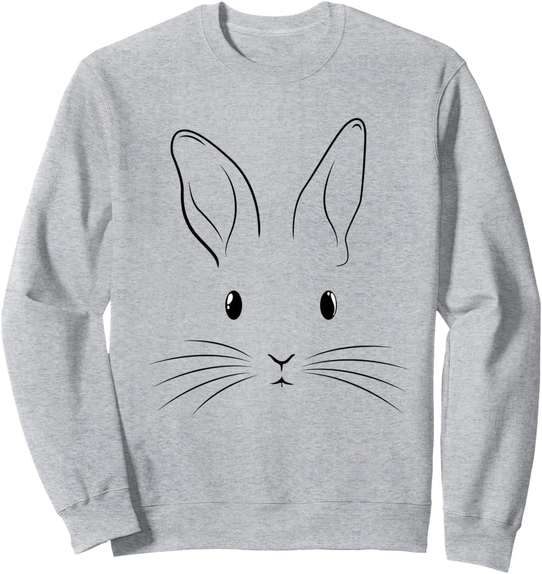 Osterhase Kostüm Hasengesicht Sweatshirt