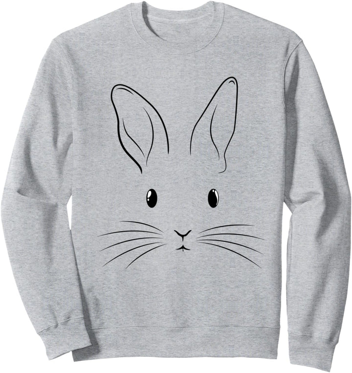 Osterhase Kostüm Hasengesicht Sweatshirt