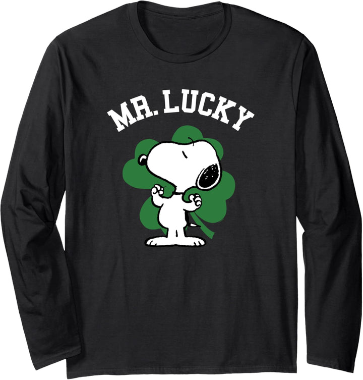 Peanuts St Patrick's Day Snoopy Mr. Lucky Langarmshirt