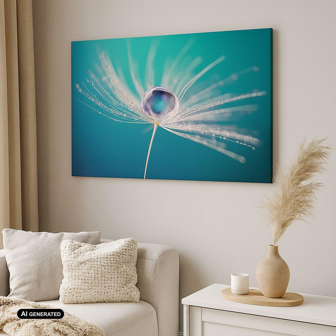 Bilder auf Leinwand 100x70cm Leinwandbild mit Rahmen Pflanze Natur Gross Wanddeko Bild Schlafzimmer