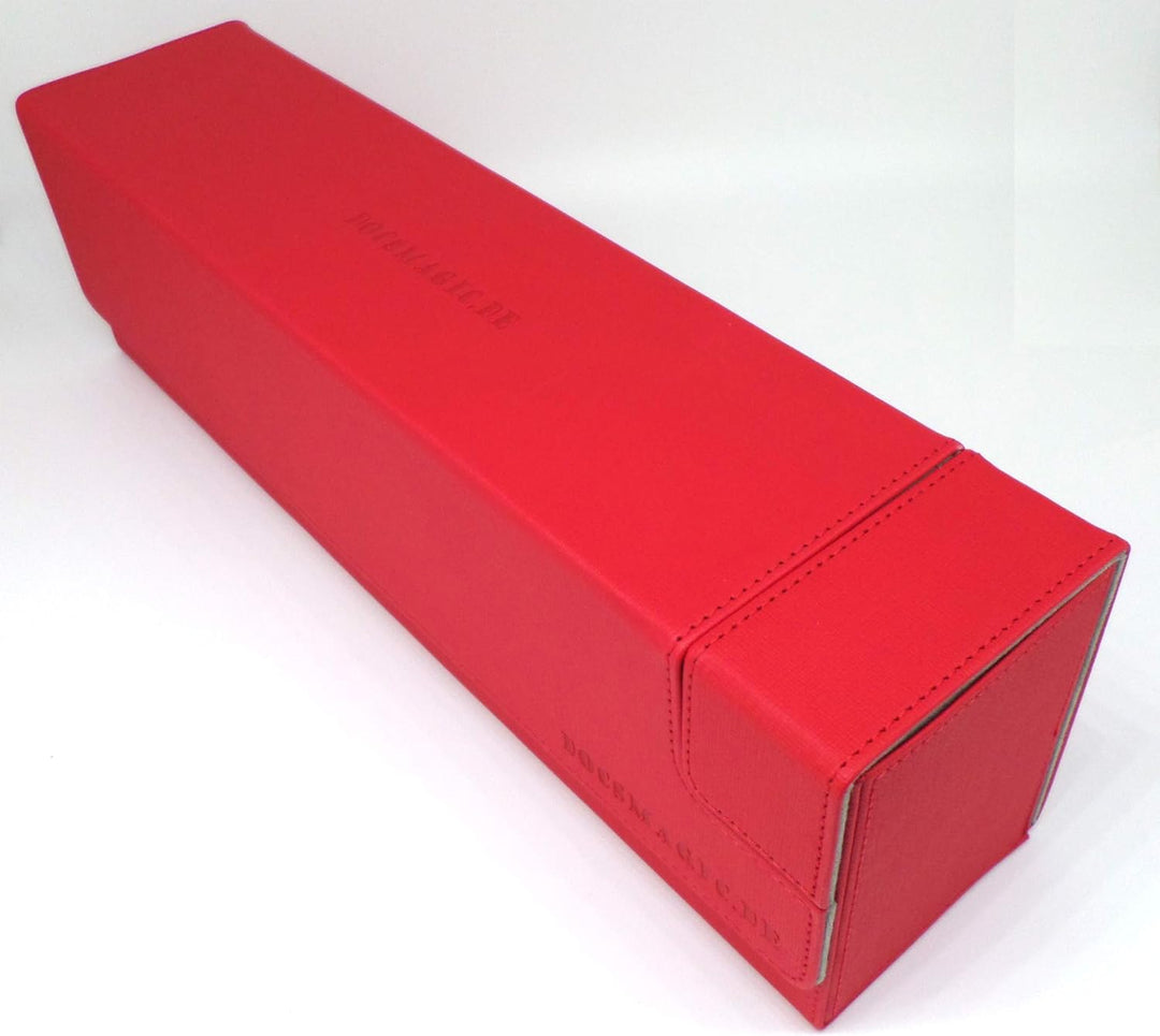 docsmagic.de Premium Magnetic Tray Long Box Red Large - Card Deck Storage - Kartenbox Aufbewahrung T