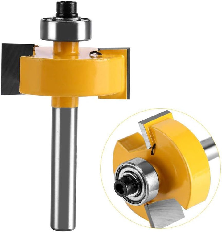 1/2 "H - 1/4" Schaftfräser mit 7 Lagersätzen Falzfräser Langlebige Holzbearbeitungsfräser für Massiv