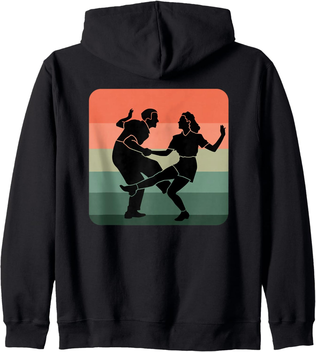 Boogie Woogie Tanzschaukel 60er Jahre Retro Tanzpaar Kapuzenjacke