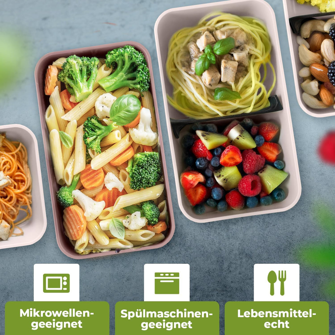 Moritz &amp; Moritz 2er Set Bento Box Kinder in Pink - Perfekte Lunchbox für Kinder und Erwachsene - Bro