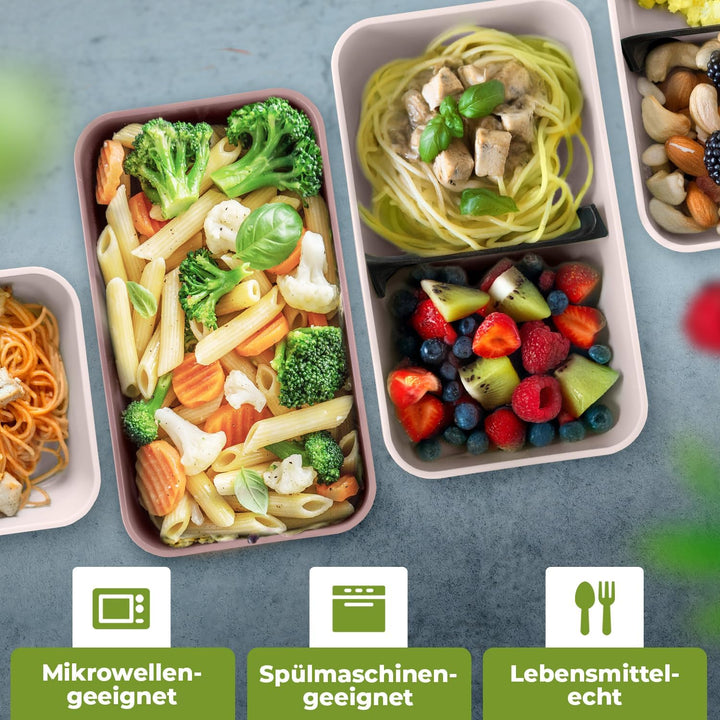 Moritz &amp; Moritz 2er Set Bento Box Kinder in Pink - Perfekte Lunchbox für Kinder und Erwachsene - Bro