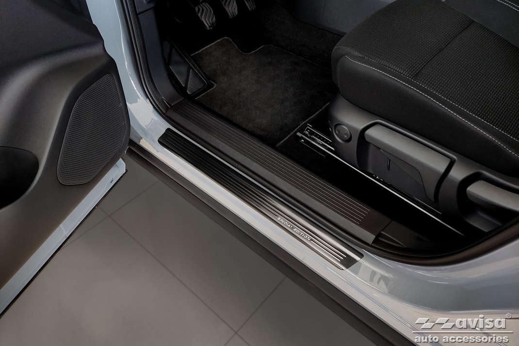 Avisa Black Stainless Steel Door sill Protectors Compatible with Nissan Qashqai III 2021- - 'Special
