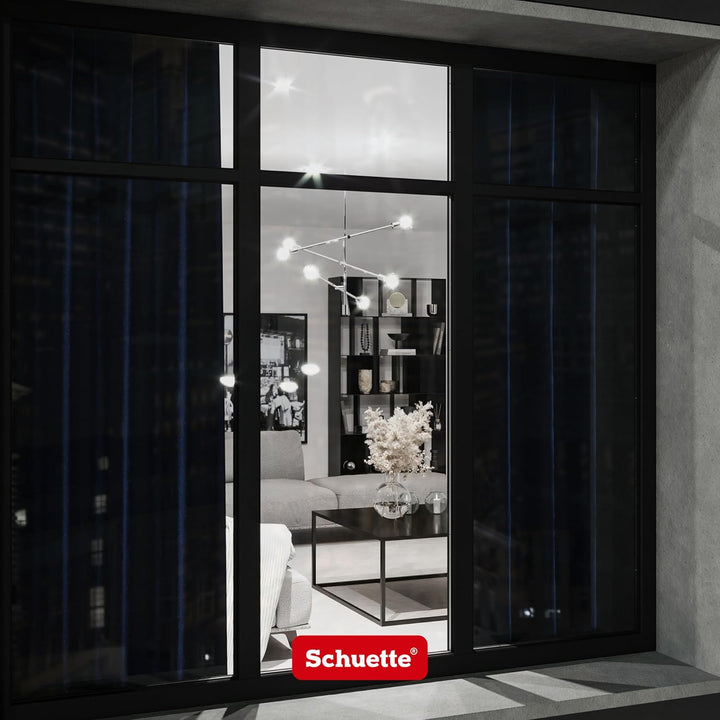 Schuette® Verdunkelungs-Vorhang Gardine mit Ösen ● Millenium Velvet: Anchor (Blau) ● 135x130cm Breit
