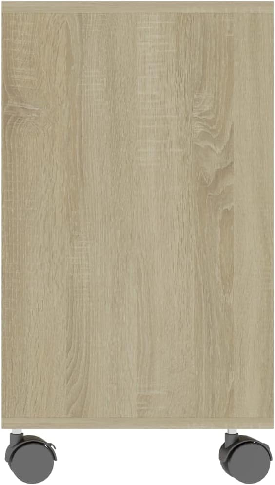 FIRBNUS Beistelltisch Sonoma-Eiche 70x35x55 cm Beistelltisch Schmal Beistelltisch Rollen Beistelltis