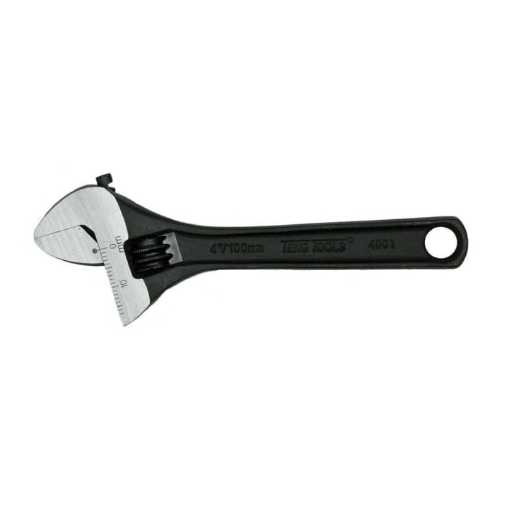 Teng Tools 10,2 cm Industrieller verstellbarer Schraubenschlüssel mit abgestufter Skala – 4001, Silb