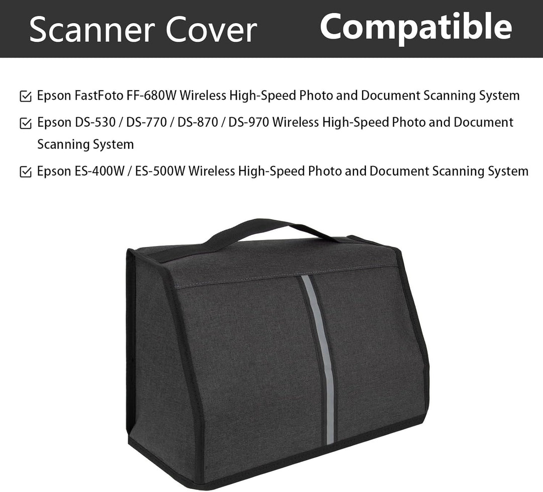 Scanner-Staubschutz, kompatibel mit Epson FastFoto FF-680W, DS-530, DS-770, DS-870, DS-970, ES-400W,