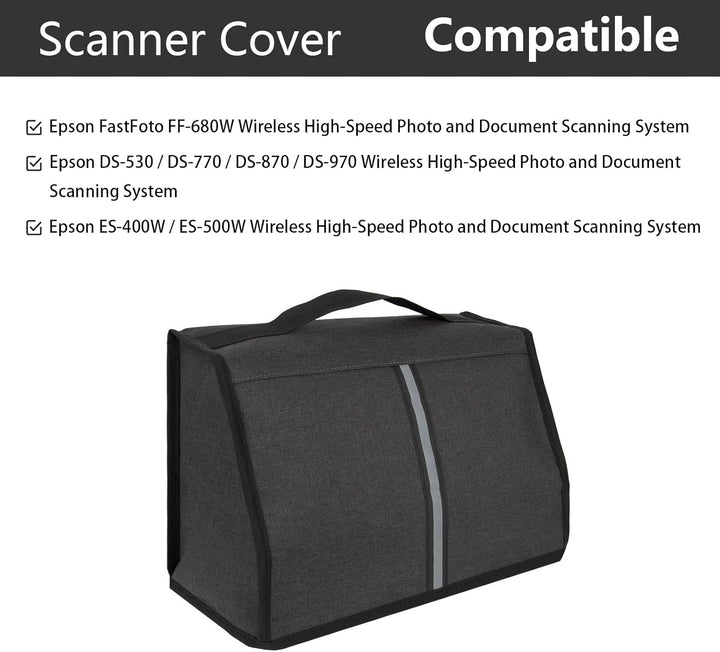Scanner-Staubschutz, kompatibel mit Epson FastFoto FF-680W, DS-530, DS-770, DS-870, DS-970, ES-400W,