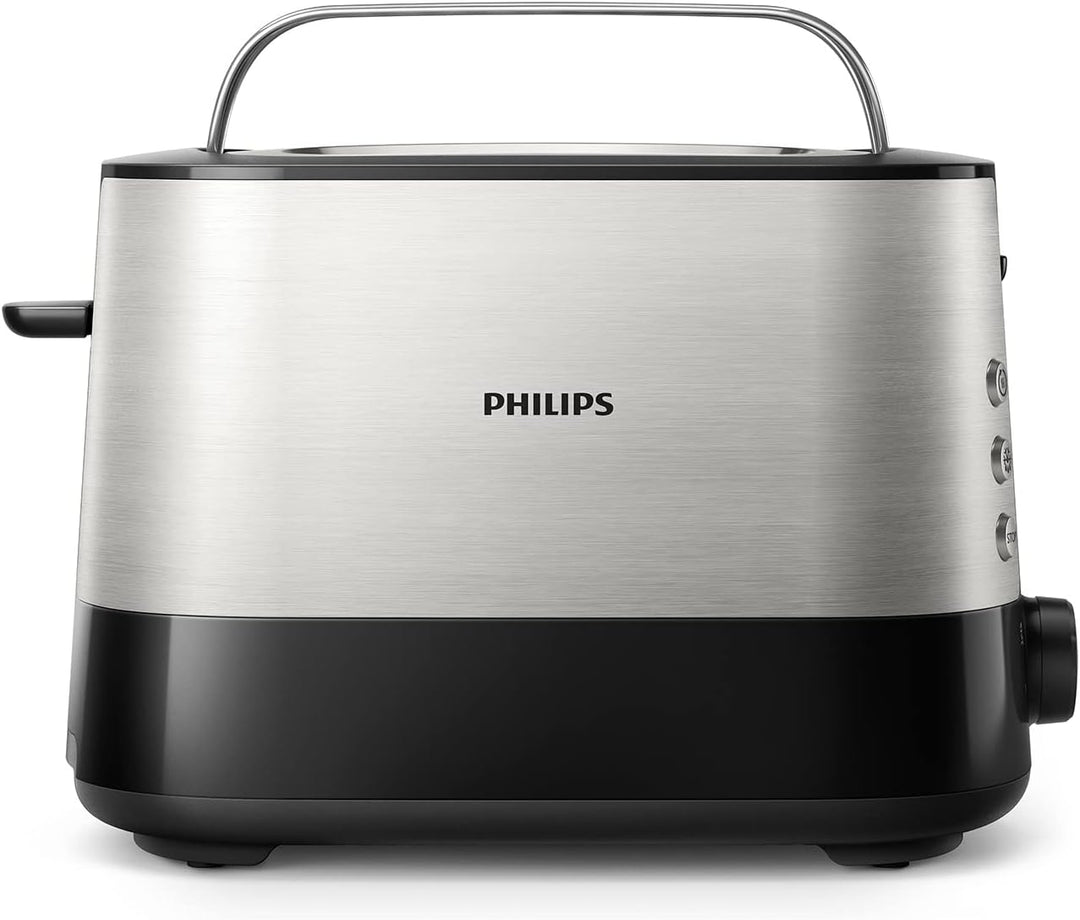 Philips Toaster – 2 Toastschlitze, 7 Stufen, Brötchenaufsatz, Auftaufunktion, Abschaltautomatik, Lif