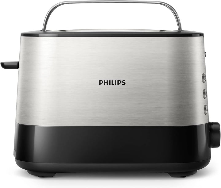 Philips Toaster – 2 Toastschlitze, 7 Stufen, Brötchenaufsatz, Auftaufunktion, Abschaltautomatik, Lif
