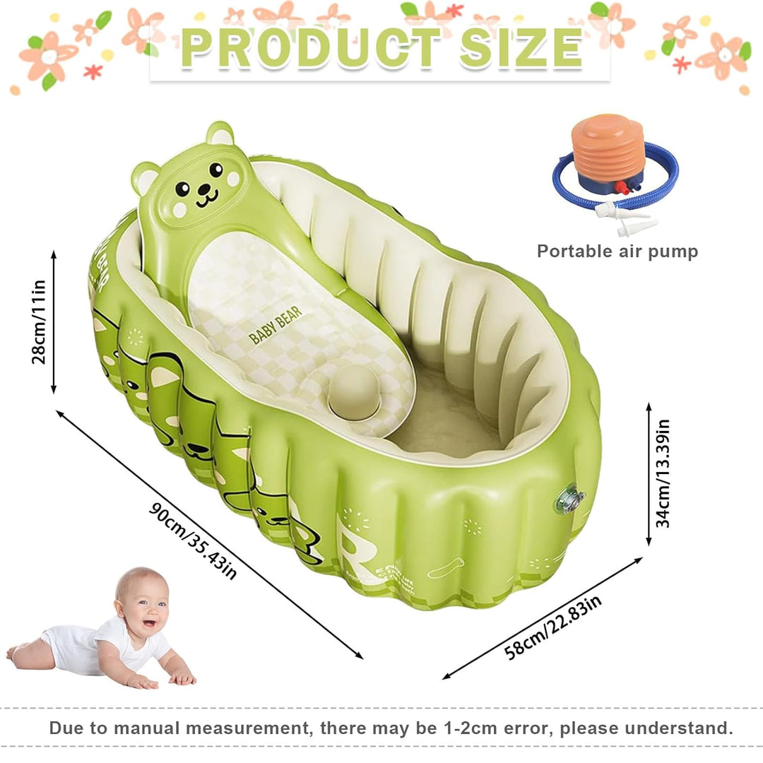 Faltbare Aufblasbare Babybadewanne aus sicherem Material, Rutschfeste Badewanne für Babys 0-12 Monat