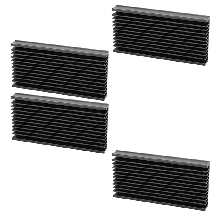 4-tlg Aluminiumkühlkörper Kleine Kühler Kühlkörpermodul Kühlrippe für Elektronik 50 x 12,7 x 100 mm