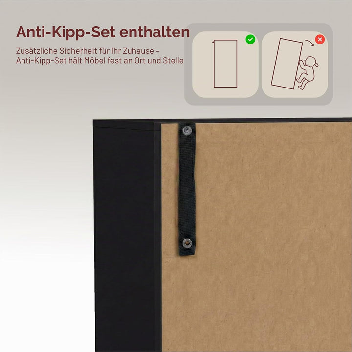 Vida Designs Oxford Bücherregal mit 3 Ebenen, würfelförmig, schwarz, Holz-Regaleinheit für Büro, Woh