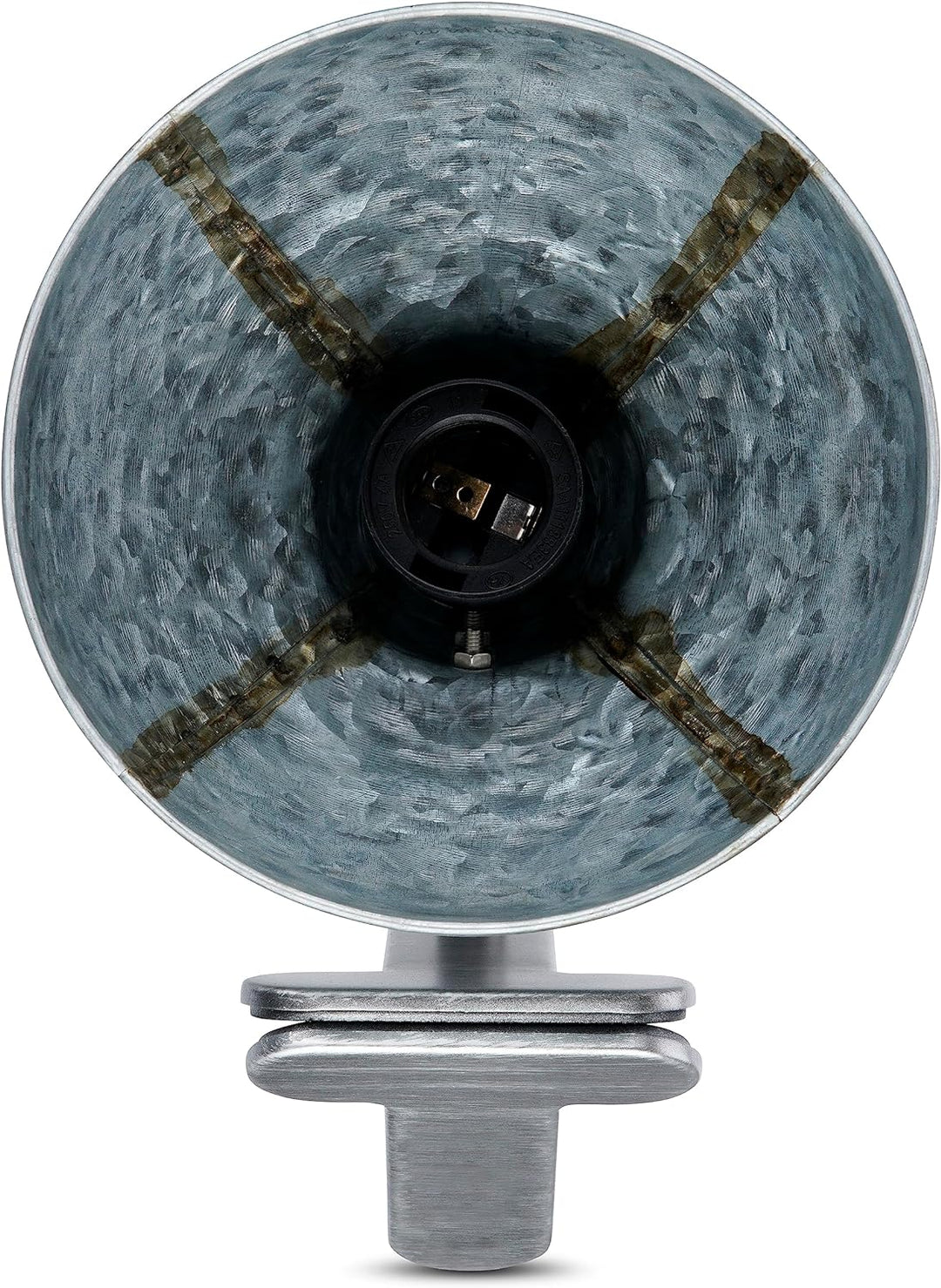 REV – Klemmlampe im angesagten Retro-Look mit E27 Fassung Zinkfarben – Leselampe Bett IP20 schwenkba