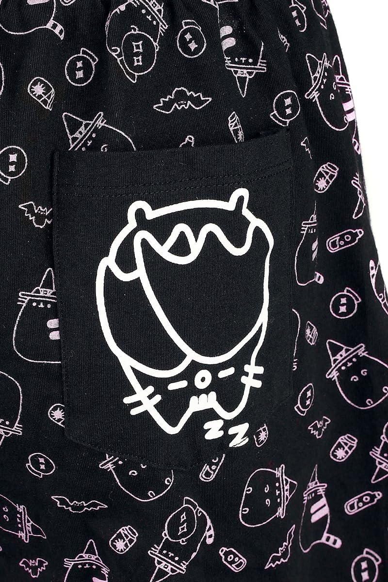 Pusheen Frauen Schlafanzug schwarz Fan-Merch, Katzen, S
