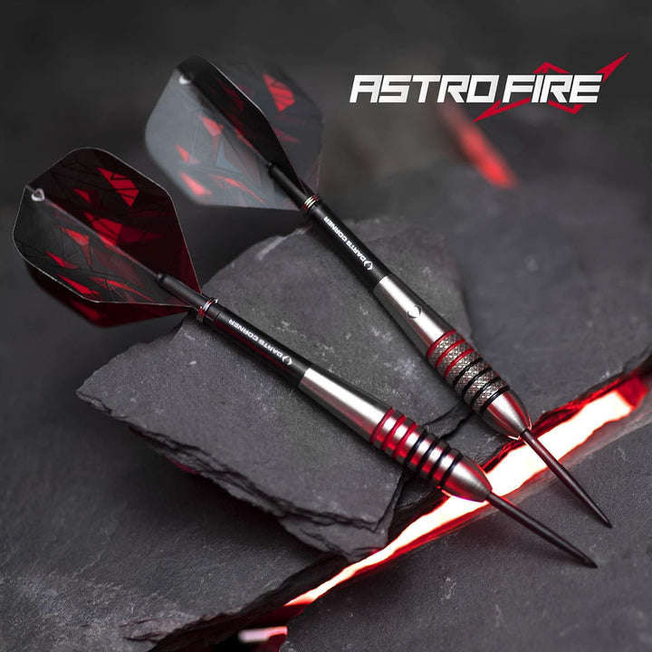 Darts Corner Astrofire | Dart-Set mit Korpus aus 90% Wolfram und Spitze aus hochwertigem Stahl, best