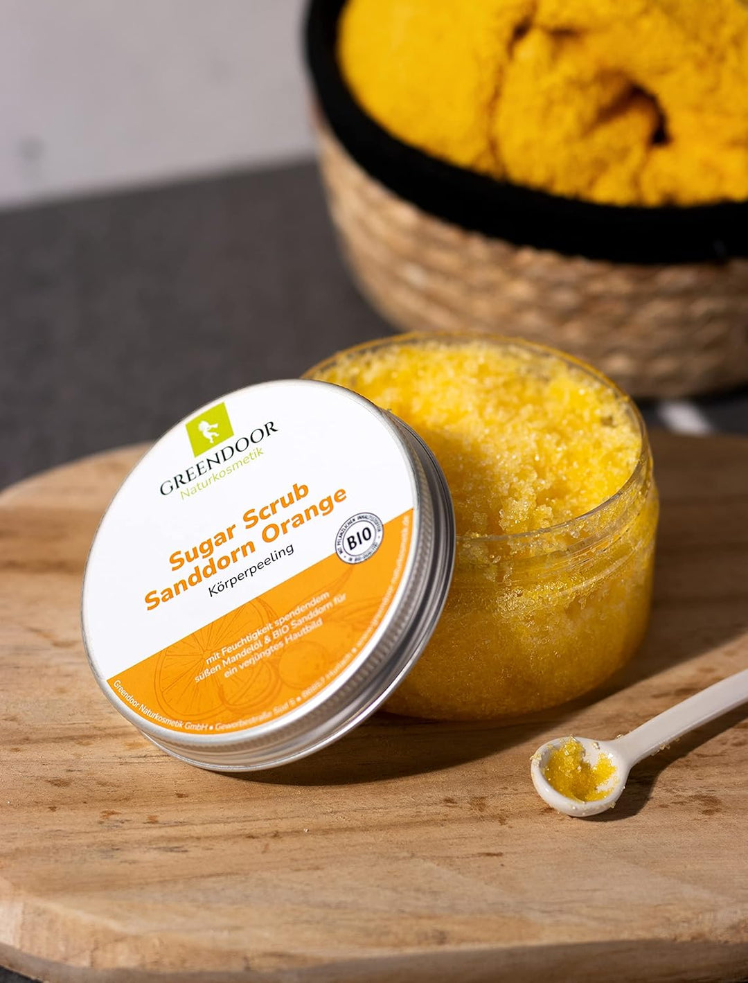 GREENDOOR Körperpeeling SPARSET Sugar Scrub FRUCHT 690g, 3 Zuckerpeeling, natürlich ohne Mikroplasti