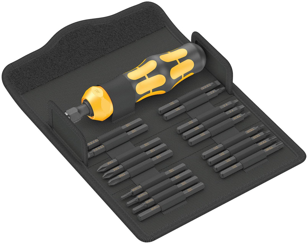 Wera 05018111001 Kraftform Kompakt 900 Imperial Set 1, Schlagschraubendreher-Satz, 19-teilig, Schwar