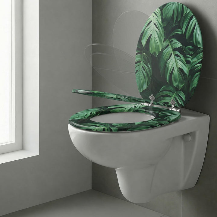 SINOBATH Premium WC Sitz mit Absenkautomatik – hochwertige Toilettendeckel aus Holz, viele bunte Mot