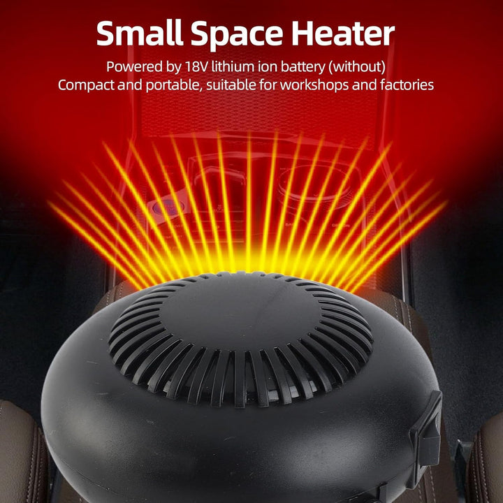 Wakects 18V Heizlüfter Tragbarer Kleiner Heizventilator 2 Temperaturstufen 30-80°C Leiser Betrieb mi