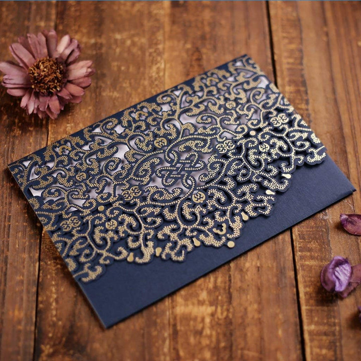 CYSKY Hochzeit Einladungskarte 50 Stück Hochzeit Einladungskarte Kit mit leeres bedruckbares Papier