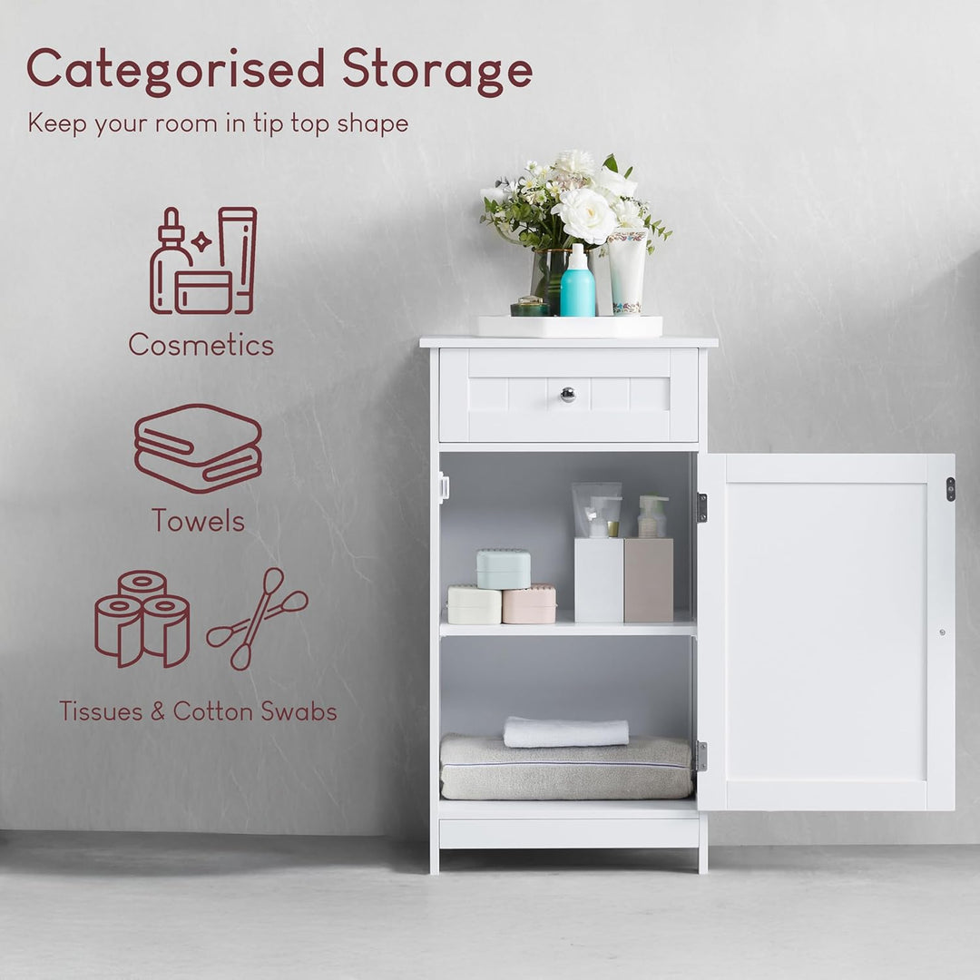 Bath Vida priano Badezimmer Schrank 1 Tür 1 Schublade bodenstehend Unterschrank Schublade Aufbewahru