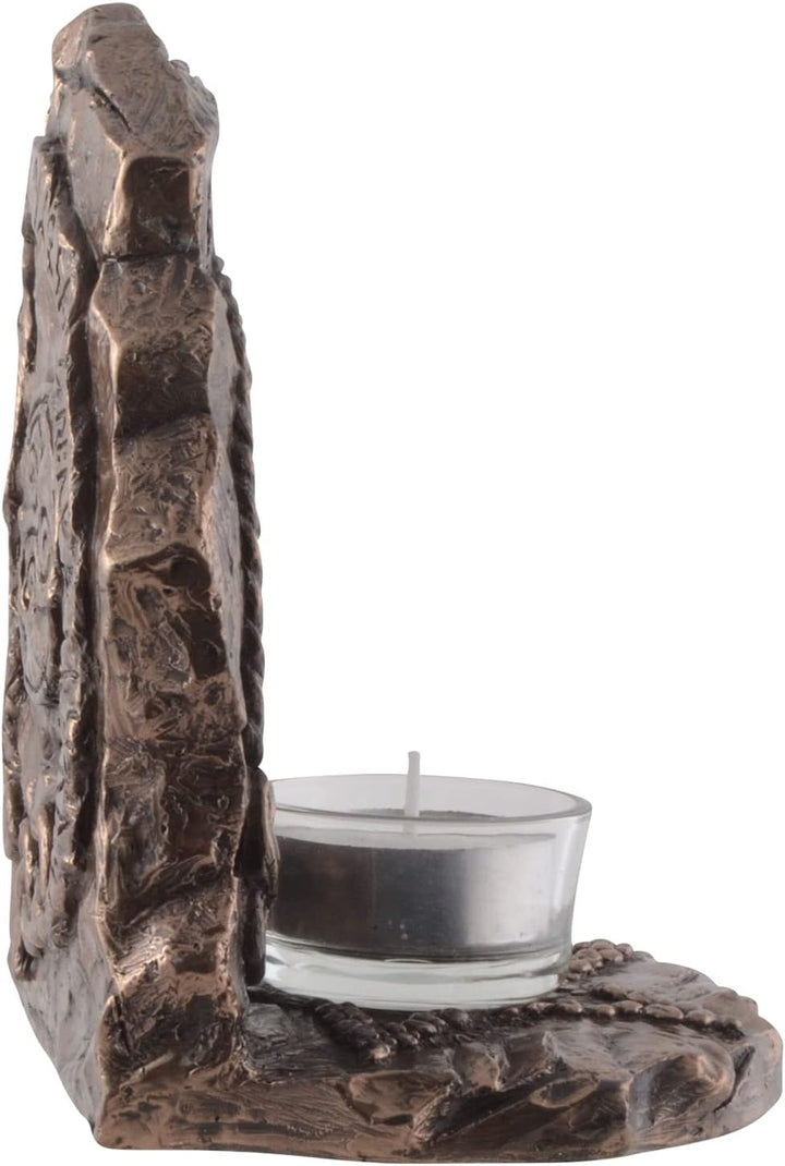 Wikinger Kompass Vegvisir als Teelicht - bronziert by Veronese