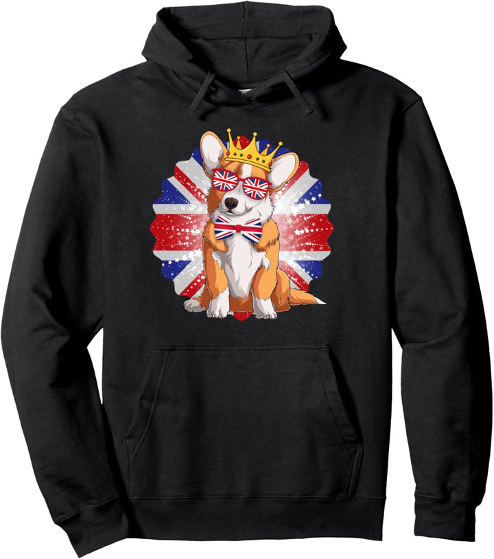 Neuheit Union Jack Idee für Kinder mit Jubiläum Corgi Pullover Hoodie
