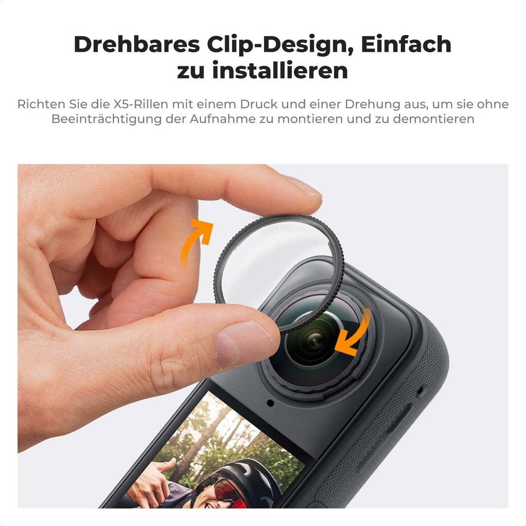 K&amp;F CONCEPT Premium-Objektivschutz, Optischer Linsenschutz für Insta360 X5, Premium-Objektivschutz